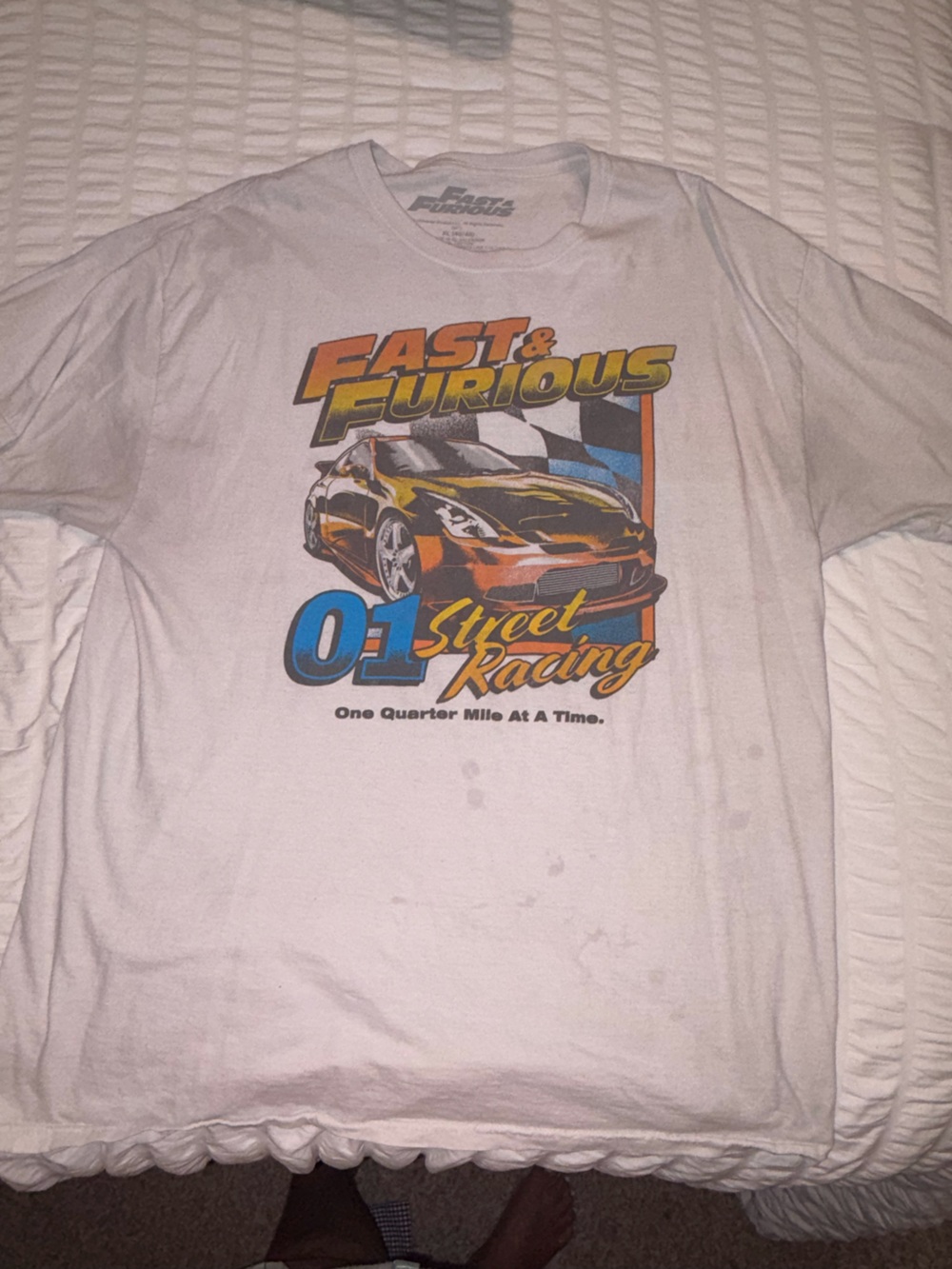 White Graphic Tee - Street Racing Design